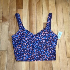 Old Navy purple and Orange Patterned sports bra
